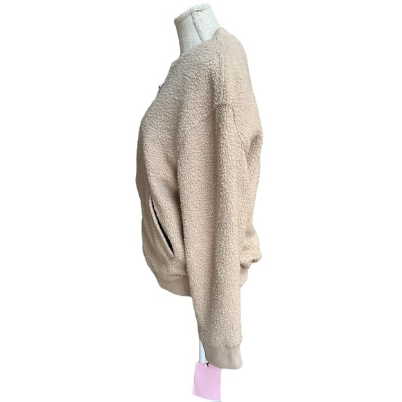 Avec Les Filles Womens Cream Faux Fur Teddy Jacket Size Small NWT - Picture 2 of 15